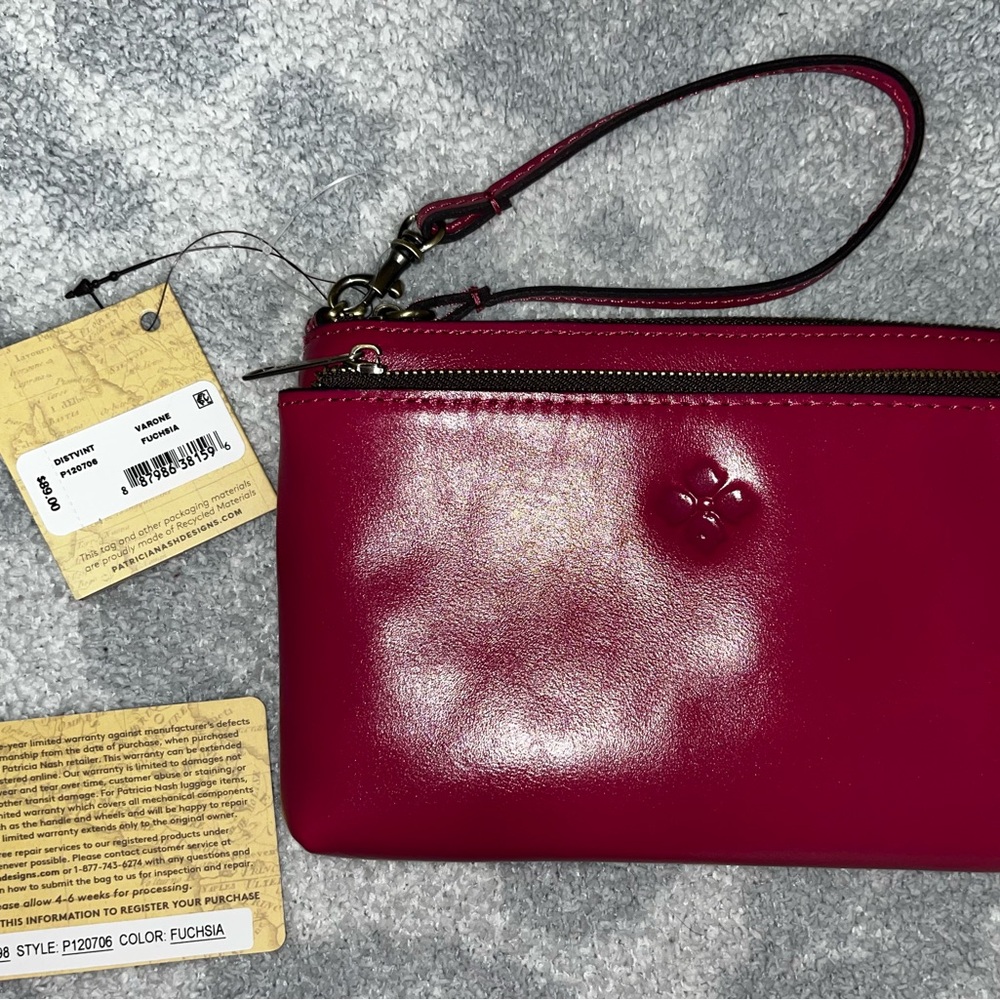 Patricia Nash Varone Fuchsia Wristlet
